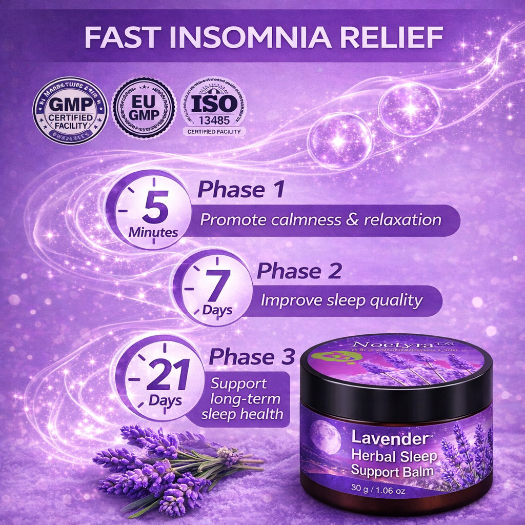 Noctyra™ Lavender Herbal Sleep Support Balm 🌙 Targeted Calm for Nighttime Relaxation & Deeper Sleep Support