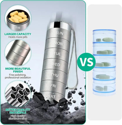 Metal Travel Pill Organizer