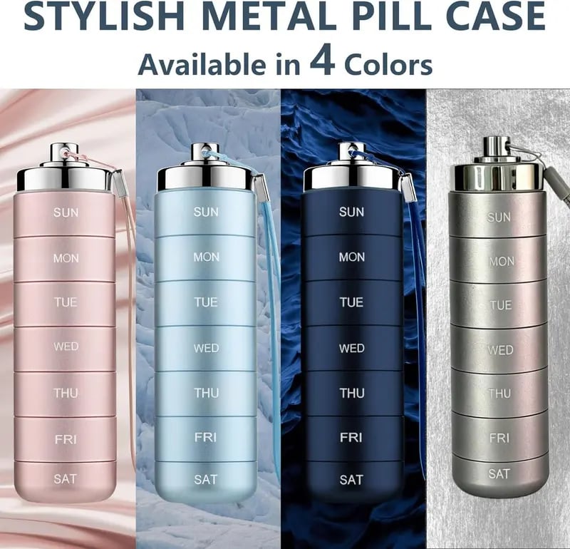 Metal Travel Pill Organizer