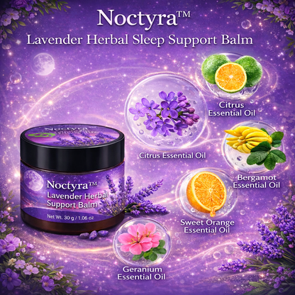 Noctyra™ Lavender Herbal Sleep Support Balm 🌙 Targeted Calm for Nighttime Relaxation & Deeper Sleep Support