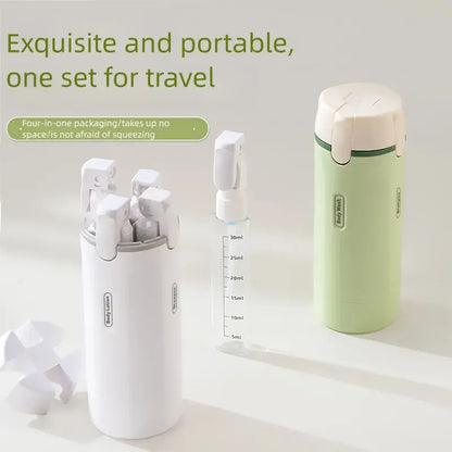 ✨ 4-in-1 Travel Bottle Set: Your Ultimate On-the-Go Liquid Companion