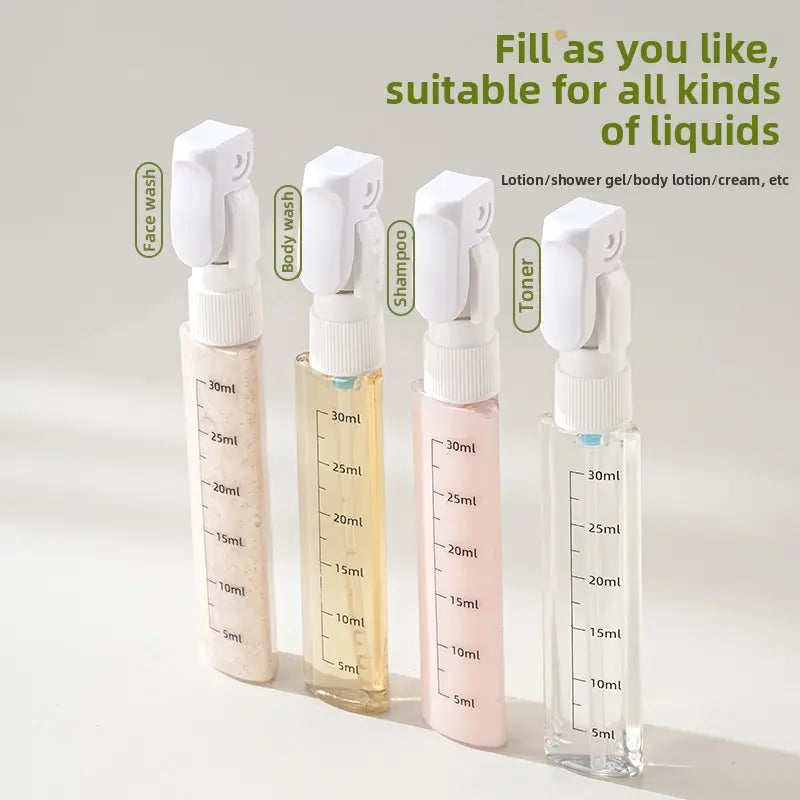 ✨ 4-in-1 Travel Bottle Set: Your Ultimate On-the-Go Liquid Companion