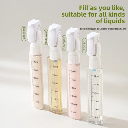 ✨ 4-in-1 Travel Bottle Set: Your Ultimate On-the-Go Liquid Companion