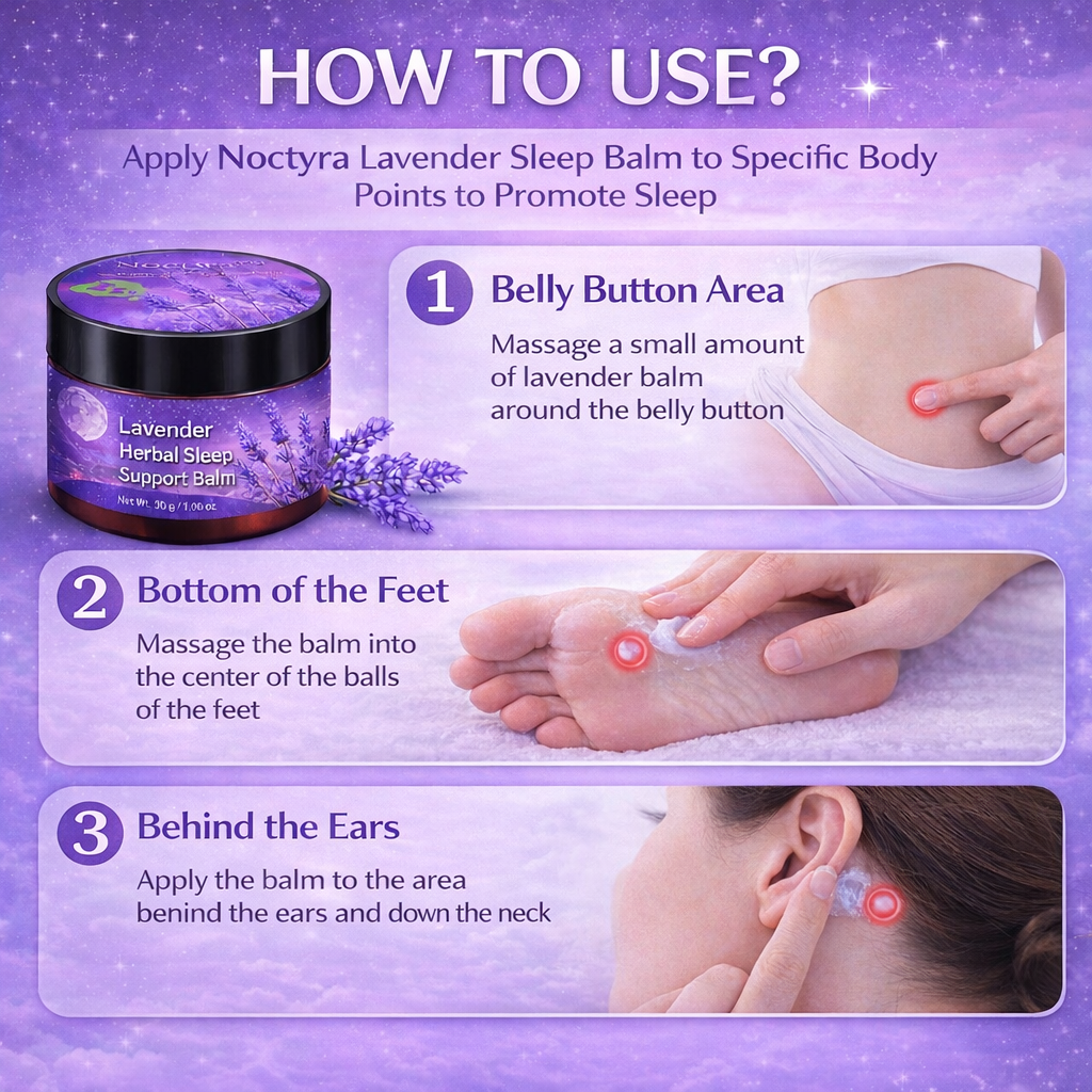 Noctyra™ Lavender Herbal Sleep Support Balm 🌙 Targeted Calm for Nighttime Relaxation & Deeper Sleep Support