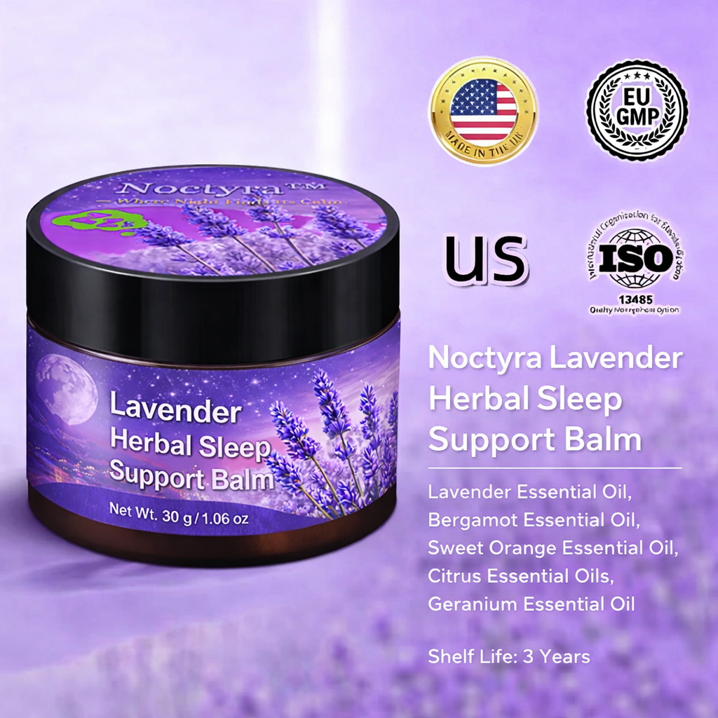 Noctyra™ Lavender Herbal Sleep Support Balm 🌙 Targeted Calm for Nighttime Relaxation & Deeper Sleep Support