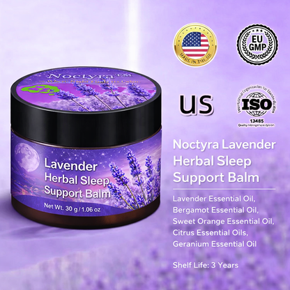 Noctyra™ Lavender Herbal Sleep Support Balm 🌙 Targeted Calm for Nighttime Relaxation & Deeper Sleep Support