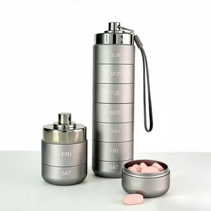 Metal Travel Pill Organizer